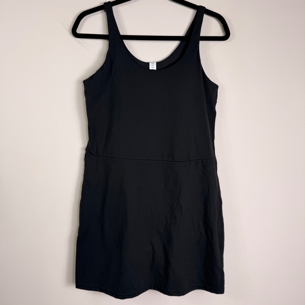 Elle Sport Black Activewear Dress Womens Small Built-in Shorts Pockets Small